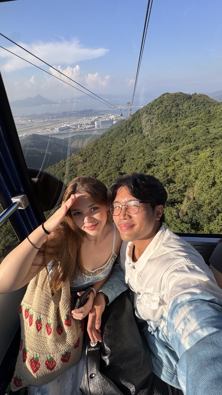 Together on the Ngong Ping cable car